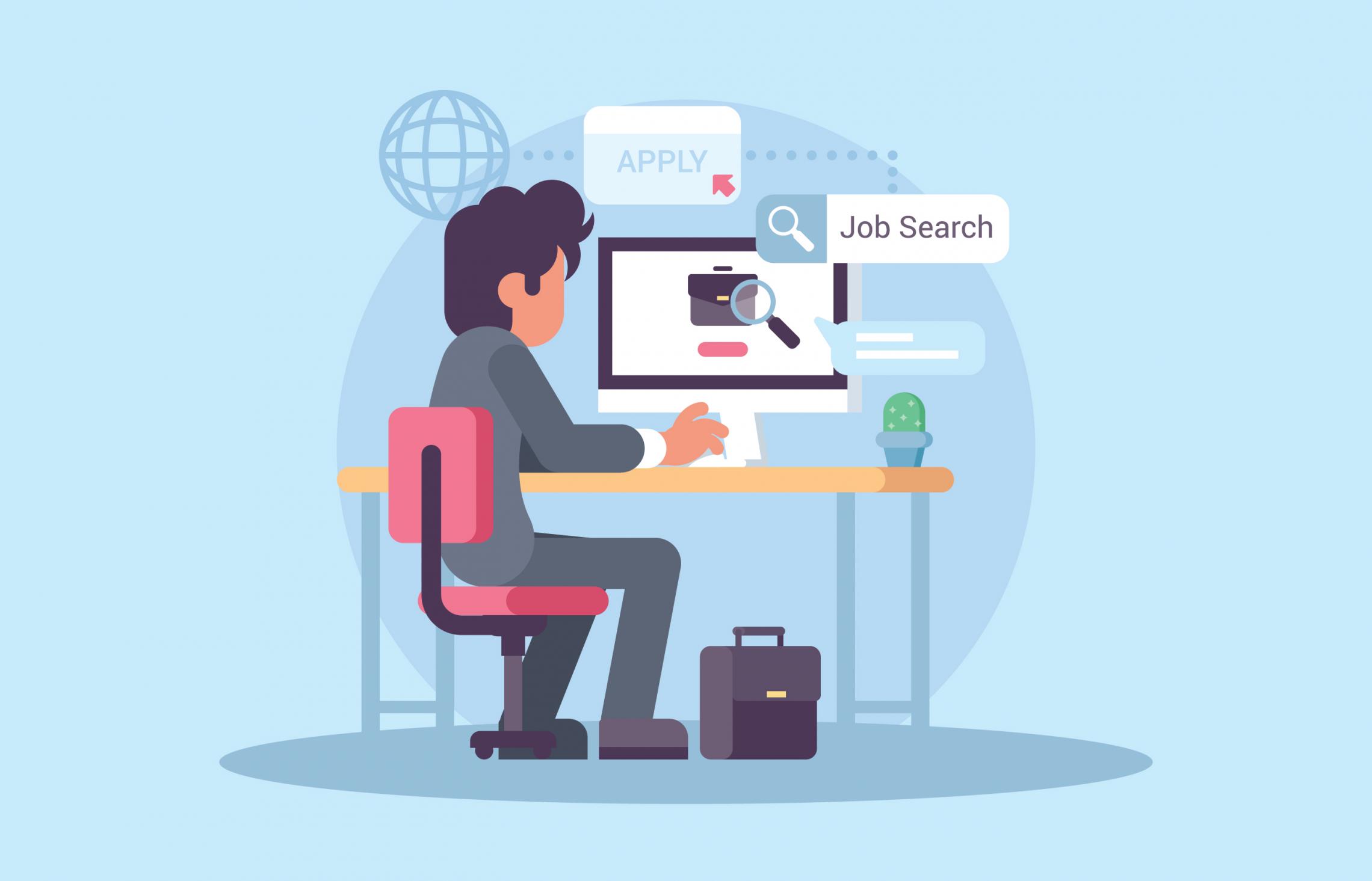 Young Man Searching For Jobs 169250 - Download Free Vectors, Clipart Graphics & Vector Art